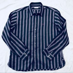 Burberry London Men's Striped Dress Shirt XL